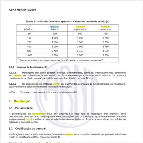 Como devem ser inspecionados os condutores, sua isolação, sua fixação e suportes, para efeitos de verificação de rotina e manutenção preventiva?