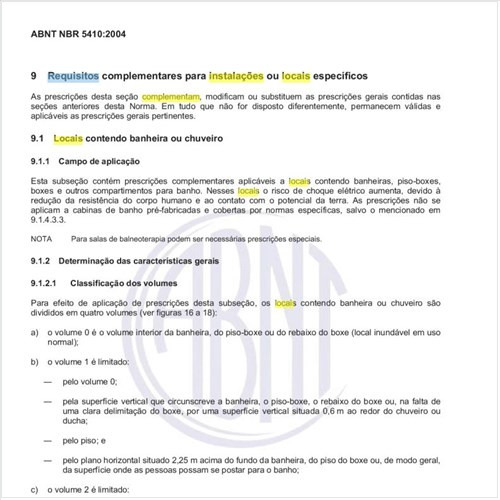 Como se complementam os requisitos para instalaçôes ou locais específicos?