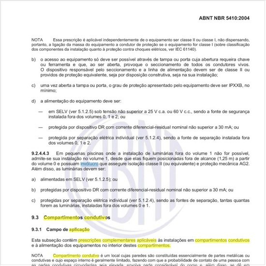 Qual o conceito de compartimento condutivo para fins de aplicação de prescrições complementares aplicáveis a essas instalações?