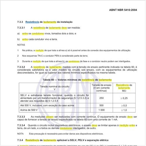 Como deve ser feita a medição da resistência de isolamento entre condutores, nos ensaios de verificação final?