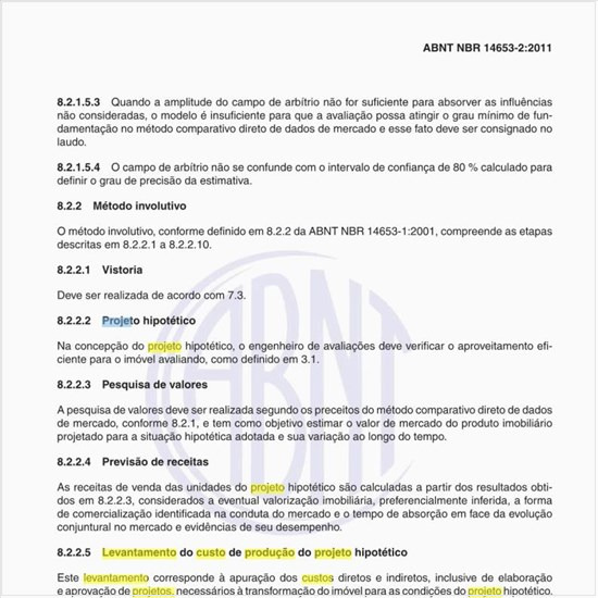 O que é levantamento de custo de produção do projeto hipotético?