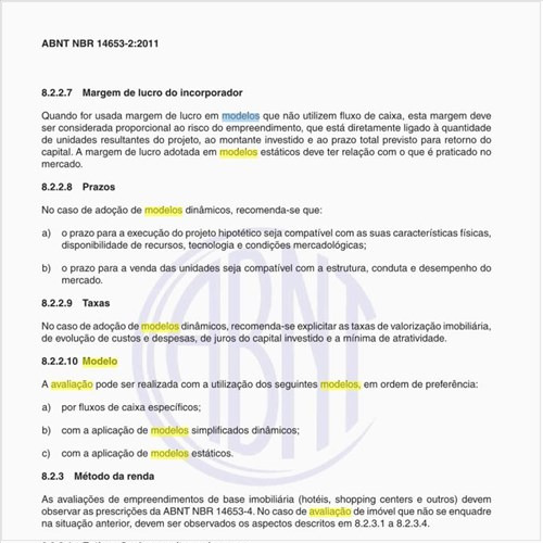 Que modelo de avaliação poderá ser utilizado?