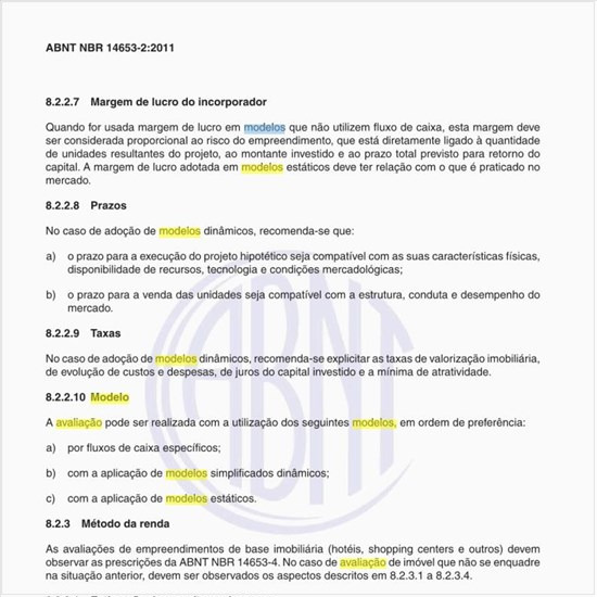 Que modelo de avaliação poderá ser utilizado?