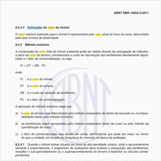 O que é estimação do valor do imóvel?