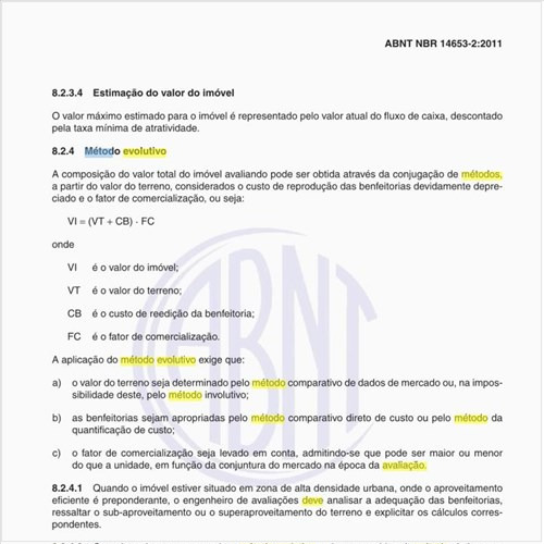 Em que circunstâncias o método evolutivo deve ser preferido na avaliação de imóveis?