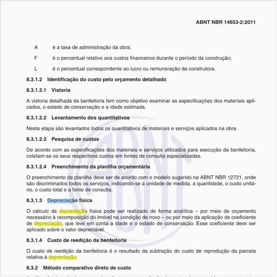 Como calcular a depreciação física?