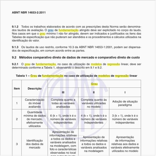 Como determinar o grau de fundamentação utilizando modelos de regressão linear?