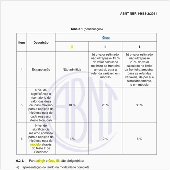 Como atingir o grau III de fundamnteção no modelo de regressão linear?