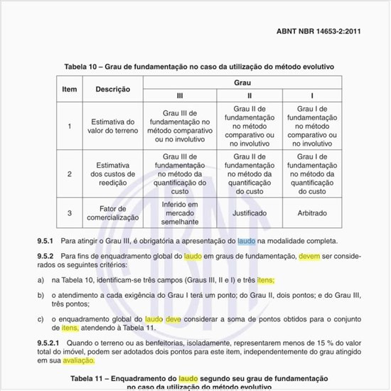 Quais os itens que o laudo de avaliação simplificado deve conter?