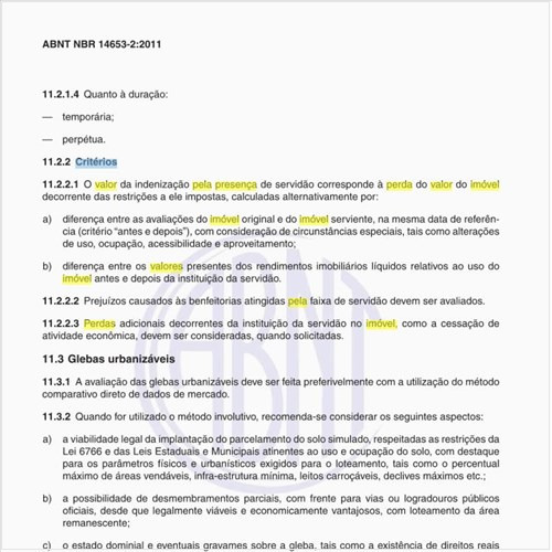 Quais os critérios adotar para calcular o valor das indenizações pela perda do valor do imóvel em virtude da  presença de servidão?