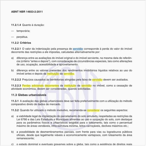 Como considerar as  perdas adicionais decorrentes da instituição da servidão no imóvel?