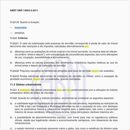 Como deve ser feita a avaliação de alugueis por comparação direta?