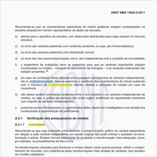 O que é Linearidade do modelo?