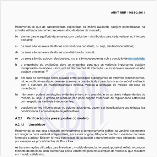 Como verificar a Normalidade do modelo?