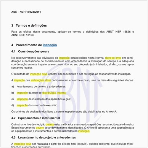 O que se deve levar em consideração para a inspeção das redes de distribuição interna de gases combustíveis em instalações residenciais?