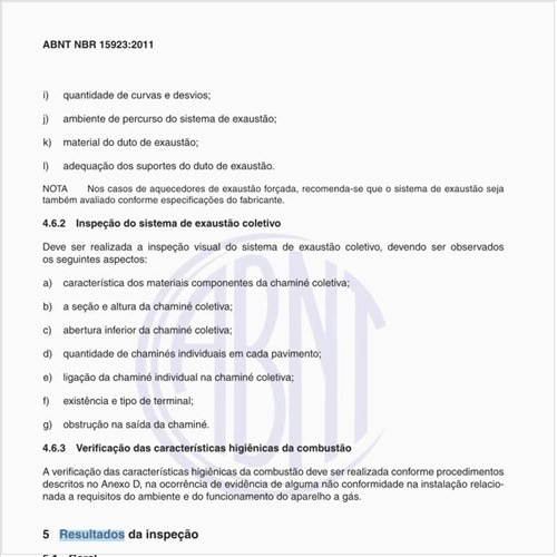 Como devem ser mostrados os resultados da inspeção? 