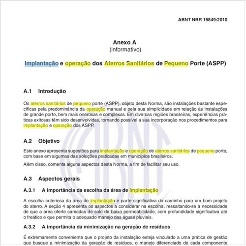 O que fundamental para a implantação de operação de aterros sanitários de pequeno porte?