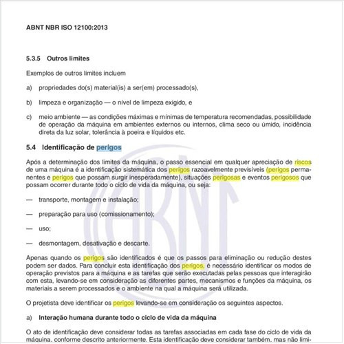 Como se identifica os perigos de uma máquina?