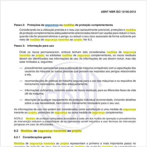 Quais as medidas de segurança inerentes ao projeto de máquinas?
