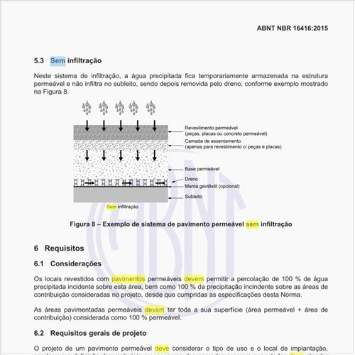 Como deve ser feitos os pavimentos sem infiltração?