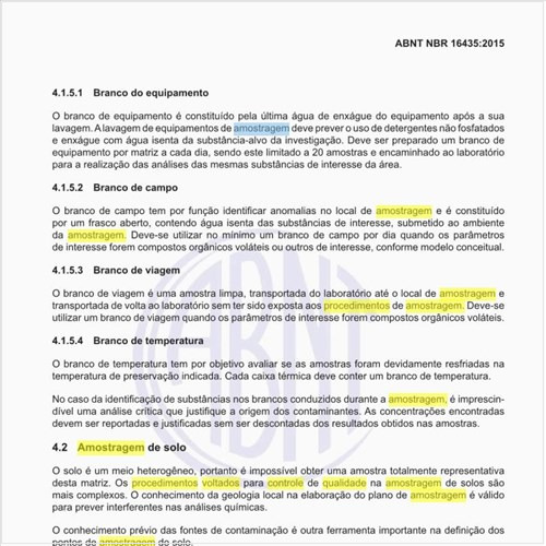 Quais os procedimentos voltados para controle de qualidade na amostragem de solos?