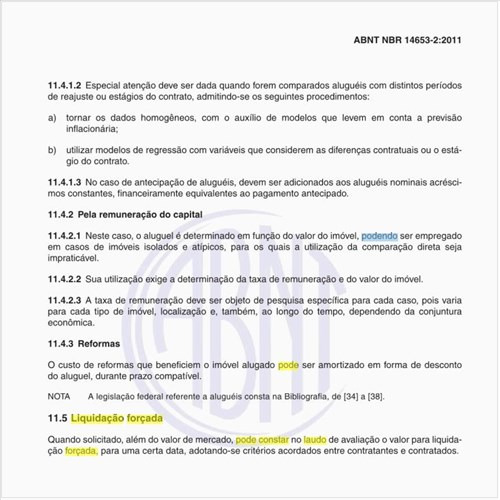 A liquidação forçada pode constar do laudo de avaliação?