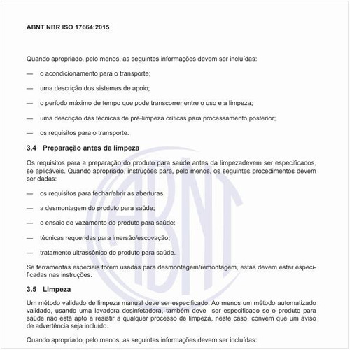 Como deve ser feita a preparação do produto para saúde antes da limpeza?