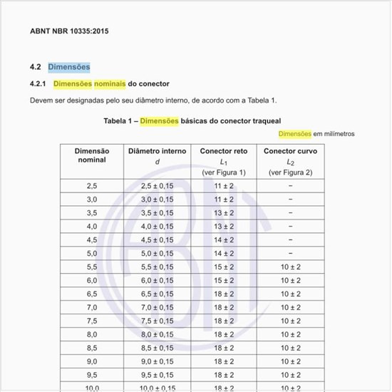 Quais as dimensões nominais do conector?
