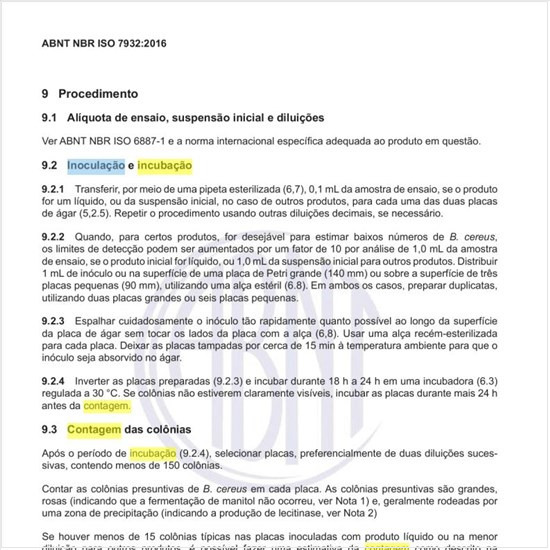 Como deve ser feita a inoculação, a incubação e a contagem das colônias?