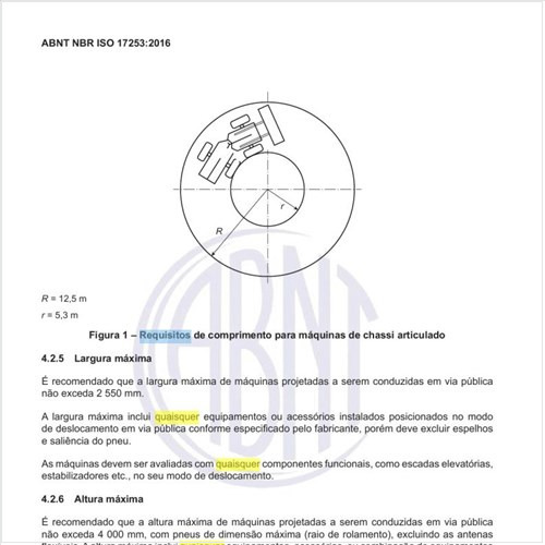 Quais os requisitos dimensionais dessas máquinas?
