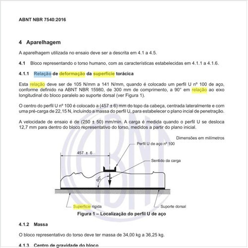 Qual a relação de deformação da superfície torácica?