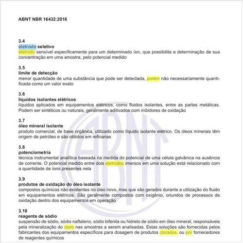 Quais os instrumentos para medição do teor de cloro por eletrodo seletivo?