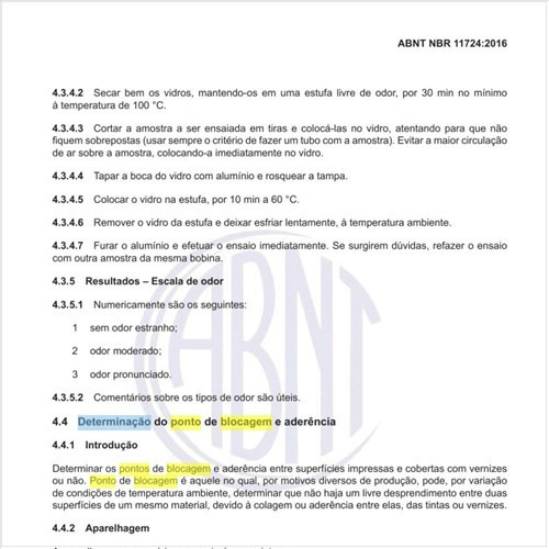 Como deve ser feita a determinação do ponto de blocagem e aderência?