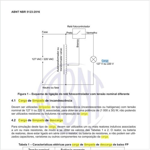 Qual a carga da lâmpada de descarga?