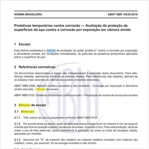 Quais os materiais para a realização do método de ensaio?