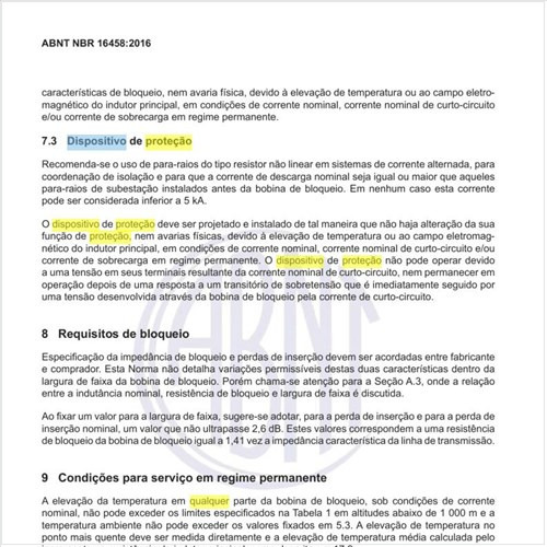 Qual o dispositivo de proteção recomendado?