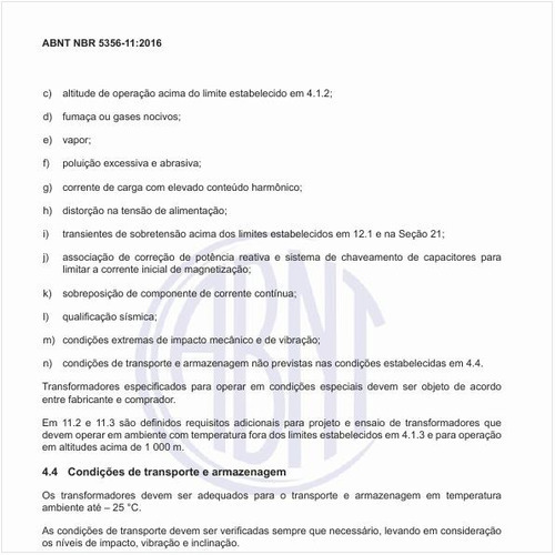 Como devem ser as derivações (taps) desse tipo de transformador?