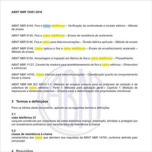 Qual a formação e a designação dos cabos telefônicos blindados para redes internas?