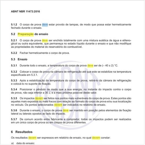 Como deve ser feita a preparação do ensaio?
