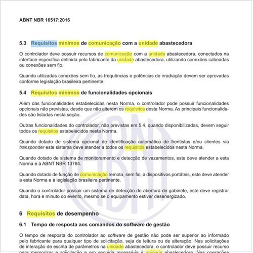 Quais os requisitos mínimos de comunicação com a unidade abastecedora?