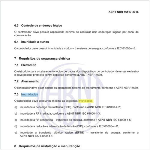 Quais as imunidades do controlador?