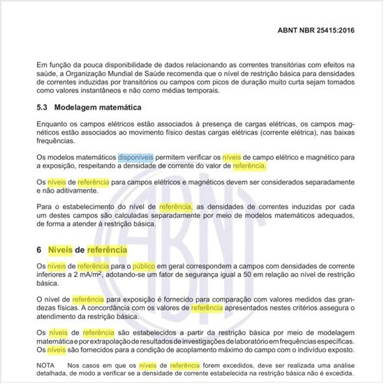 Quais os níveis de referência para o público em geral?