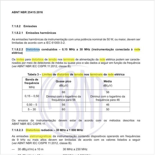 Quais os limites de distúrbio de tensão nos terminais da rede elétrica?
