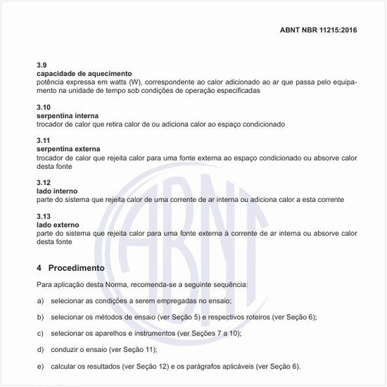 Quais os métodos de ensaio padrão para os equipamentos unitários de ar-condicionado e bomba de calor?