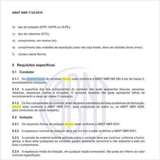 Quais devem ser as características do condutor?