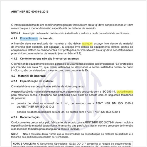 Qual seria o procedimento de imersão?