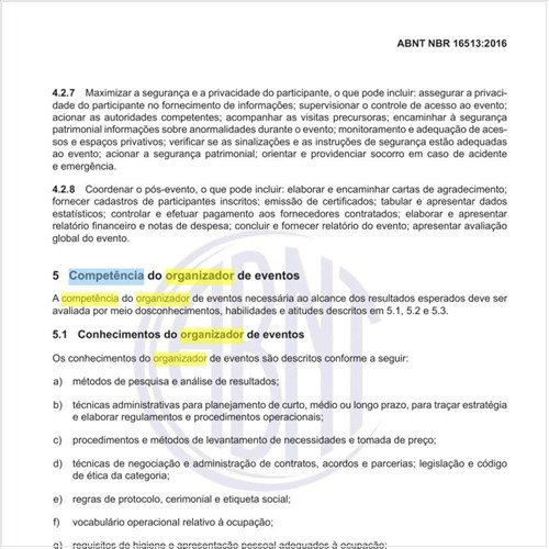Qual a competência do organizador de eventos?