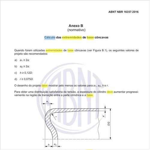 Como deve ser feito o cálculo das extremidades de base côncavas?