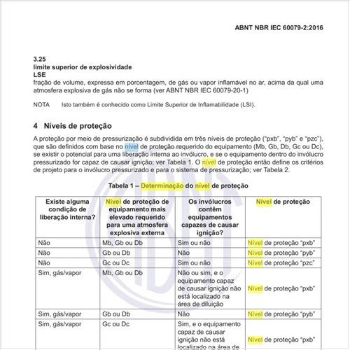 Como pode ser feita a determinação do nível de proteção?
