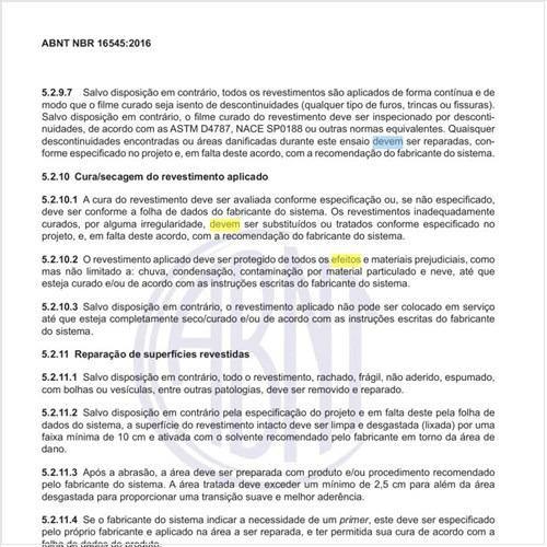 O que devem ser feito em relação à combustibilidade e característica geral do componente?